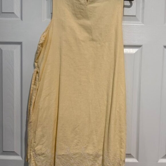 Croft & Barrow XXL Yellow Sleeveless Tunic Dress Lace Hem Layered Top - Picture 3 of 4